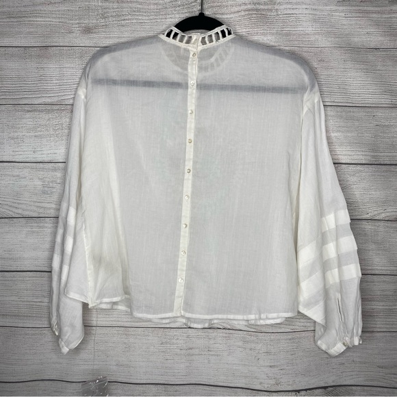 NEW Free People Heart of Gold White Embellished Top - Picture 6 of 10